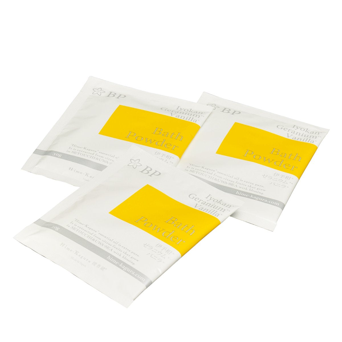 【媛香蔵】 バスパウダー ＜伊予柑・ゼラニウム・バニラ＞